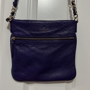 Kate Spade purple leather crossbody purse
